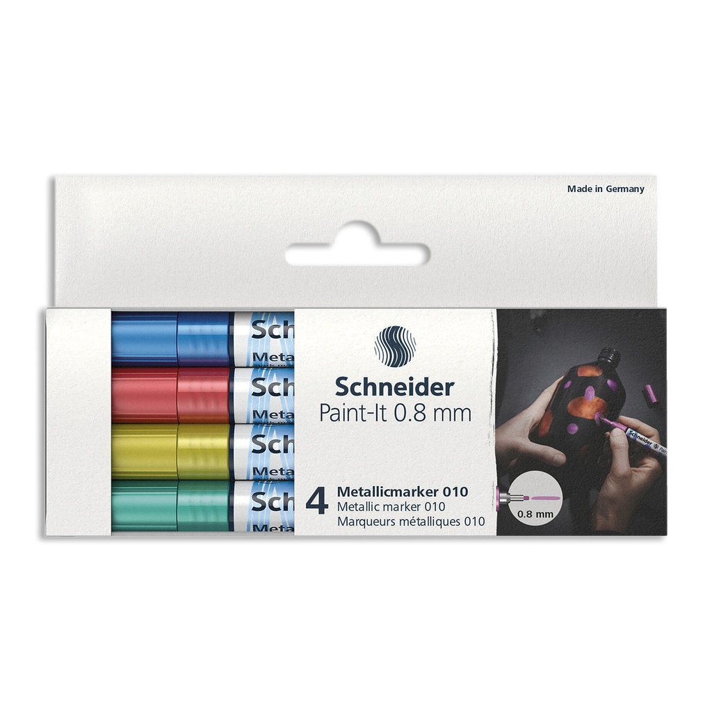 Paint-It 4 Assorted Colors Metallic Markers Set 1