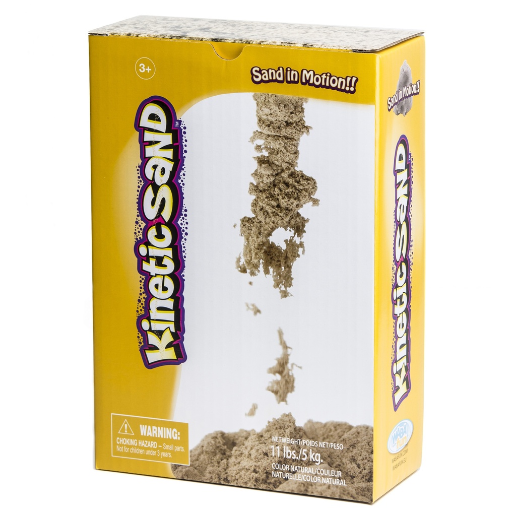 Kinetic Sand™ Natural Color (5 kg),11" x 8" x 3.5", 5 kg (11 lb) natural brown kinetic sand bulk box 