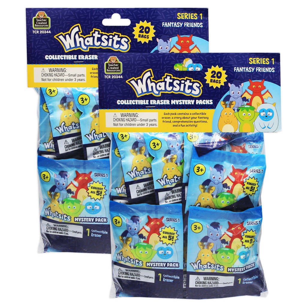 Teacher Created Resources® Whatsits™ Collectable Erasers Mystery Packs: Fantasy Friends 40ct