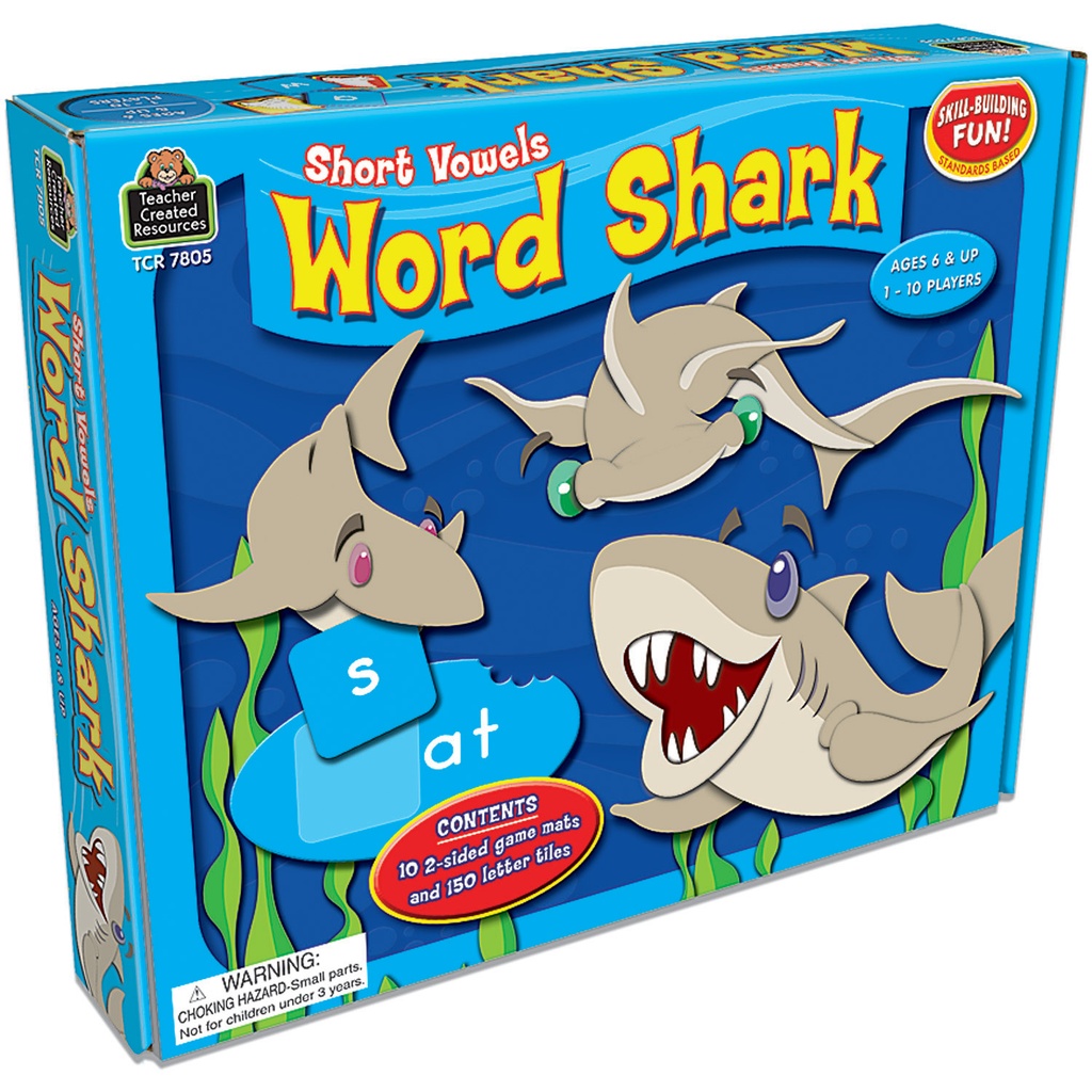 Teacher Created Resources® Word Shark: Short Vowels Game — Build short‑vowel words
