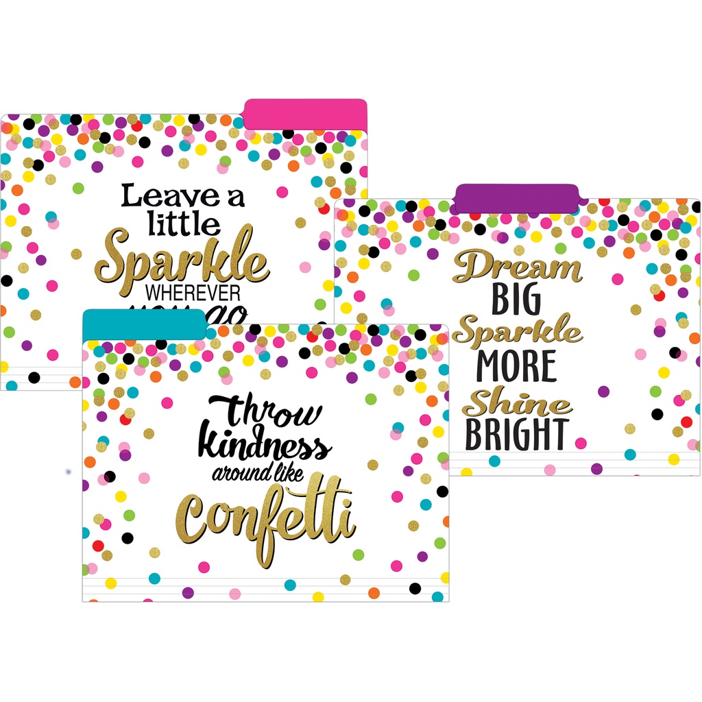 Teacher Created Resources® Confetti File Folders — Letter Size, 12/Pack