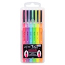 LePen® Brush Tip Flex Markers Neon 6 Colors