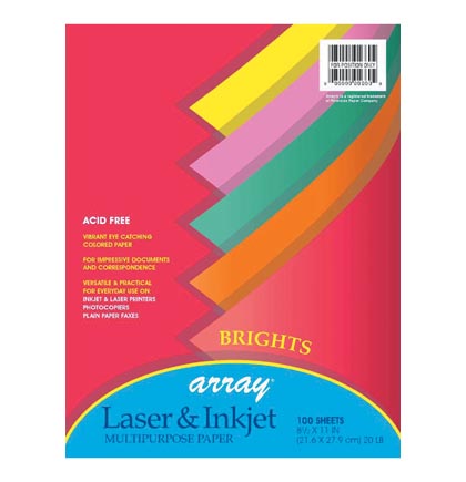 100ct 8.5x11 Array Brights Multipurpose Paper