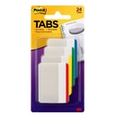 Post‑it® Tabs 2" Lined — assorted primary, writable & repositionable (24 tabs)