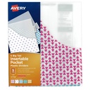 Avery® Big Tab™ Insertable Plastic Dividers with Pockets (5-Tab),9 1/4" x 11 1/4", 5-tab set 