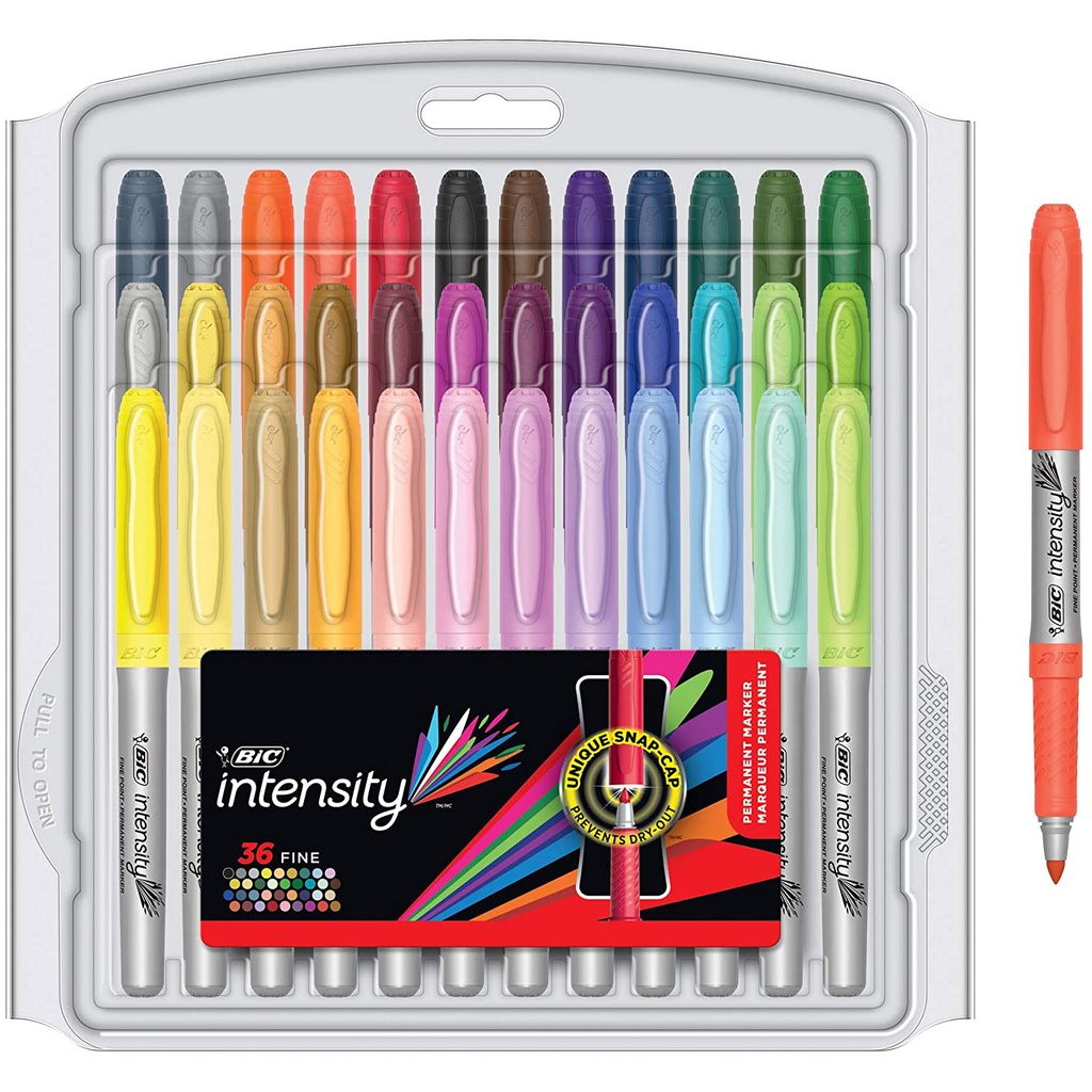 BIC 36ct Permanent Markers Assorted Fashion Colors