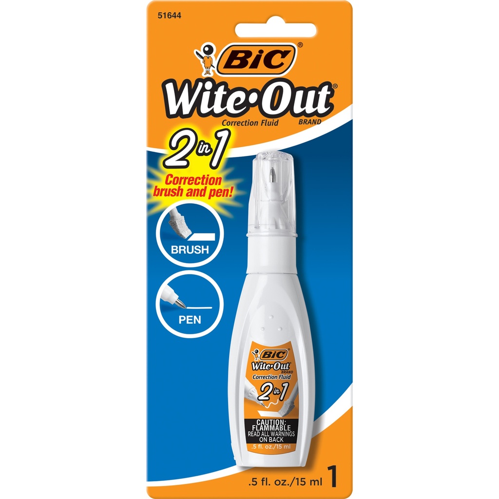 Bic Wite Out 2 in 1 Correction Fluid
