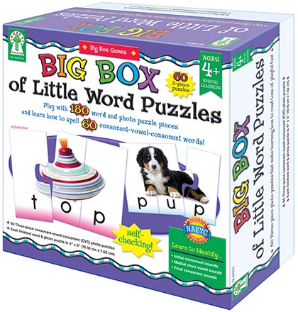 Key Education™ Big Box of Little Word Puzzles — 60 CVC word‑building puzzles for early literacy