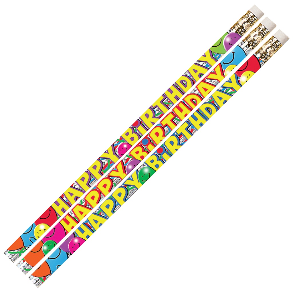 12ct Birthday Bash Pencils | D2214 MSG