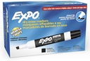 EXPO® Low‑Odor Dry‑Erase Markers, Chisel Tip, Black, Dozen — Classroom Whiteboard Essential