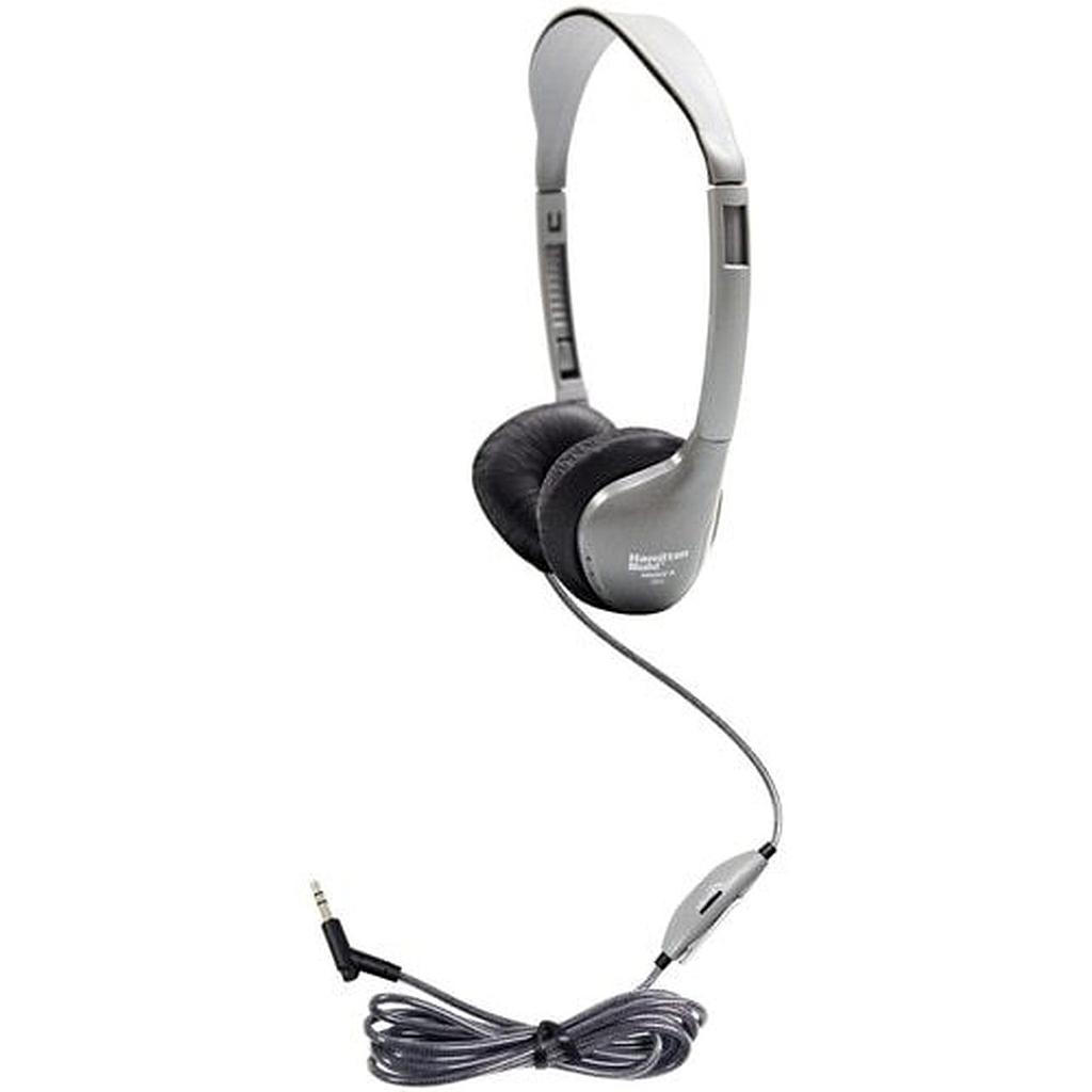 HamiltonBuhl® SchoolMate™ MS2LV On‑Ear Stereo Headphones — Durable student headset with in‑line volume