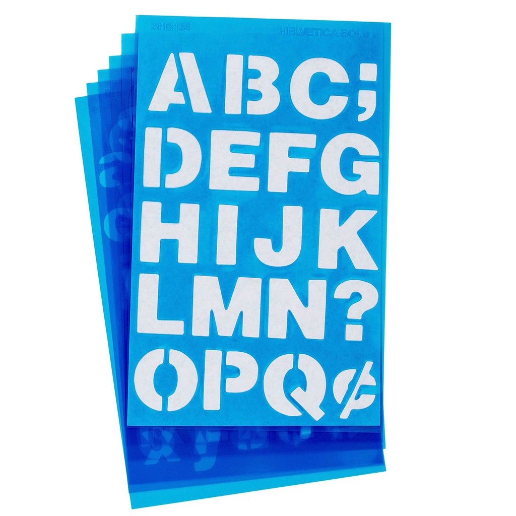 LetterCraft Reusable Plastic Stencils, Full Alphabet & Numbers, Helvetica Bold Font, 3/4-Inch | 15845 ACM