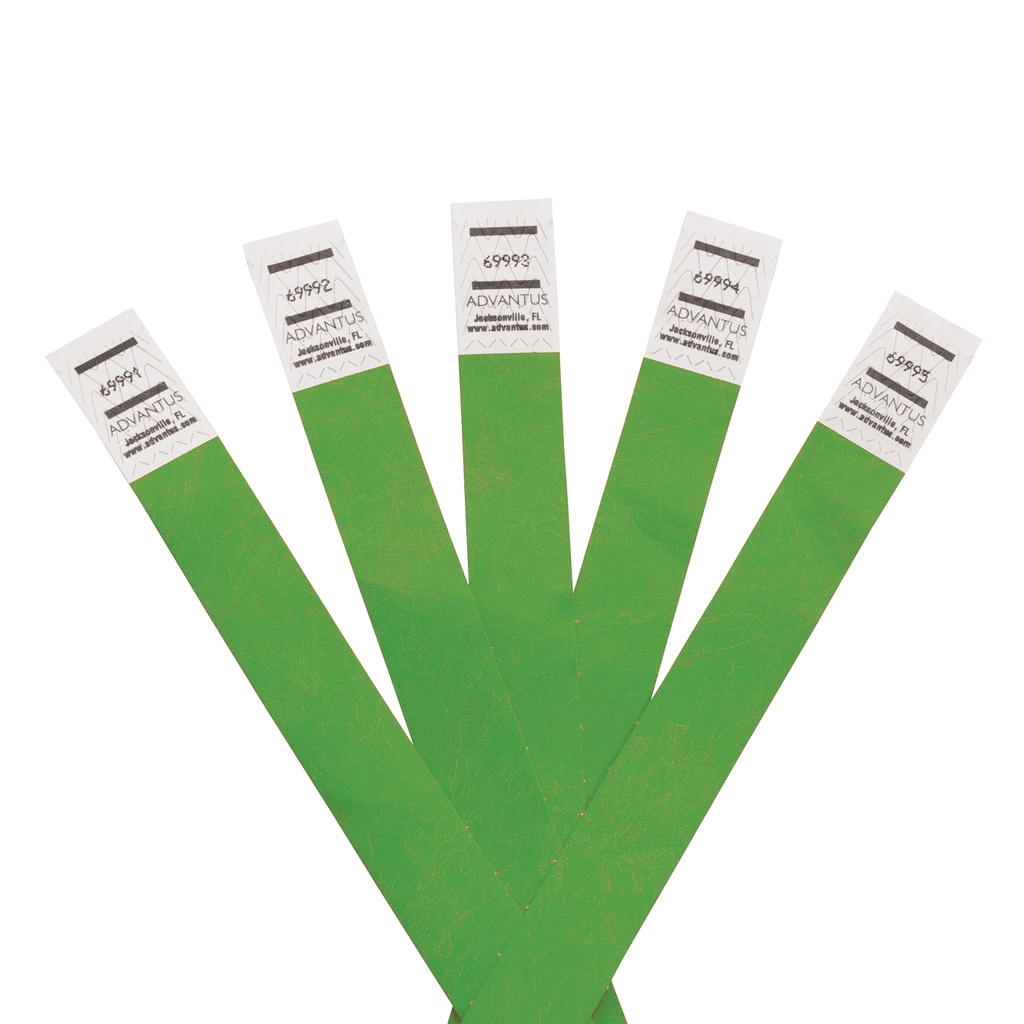 Green Tyvek® Wristbands Pack of 500
