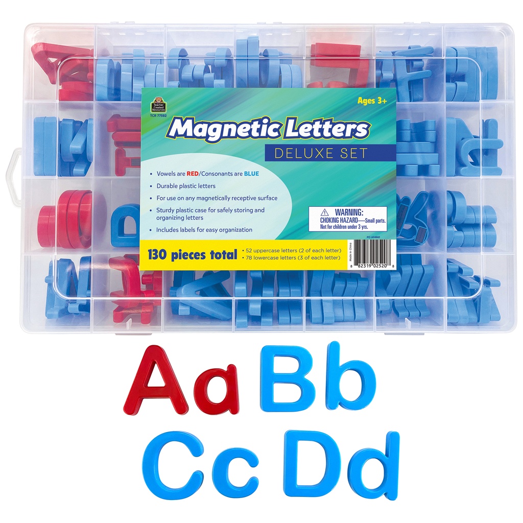 Teacher Created Resources® Magnetic Letters Deluxe Set — Hands‑on letter set for word building on magnetic whiteboards and other metal surfaces