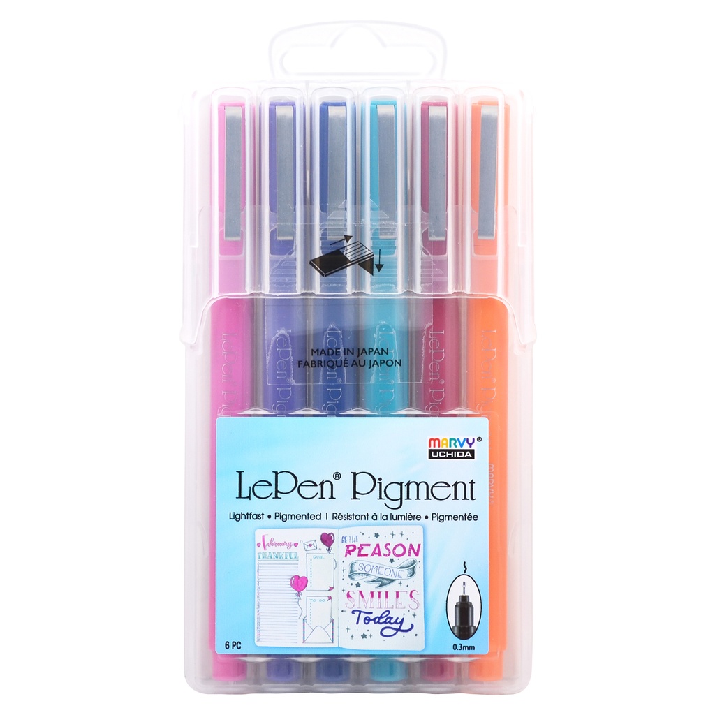 LePen® Jewel Color Pigment Pens Pack of 6