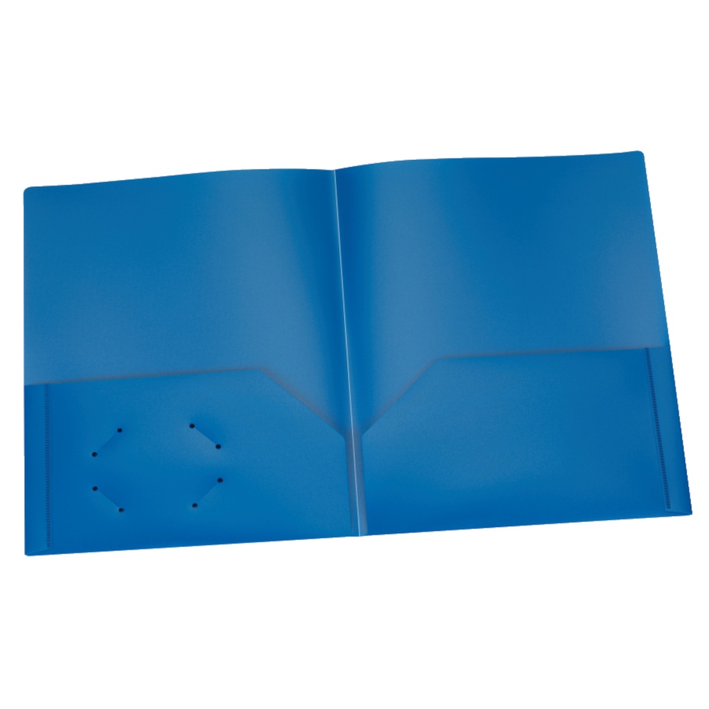 Oxford® Two Pocket Heavyweight Poly Portfolios — Blue, Letter Size, Box of 25
