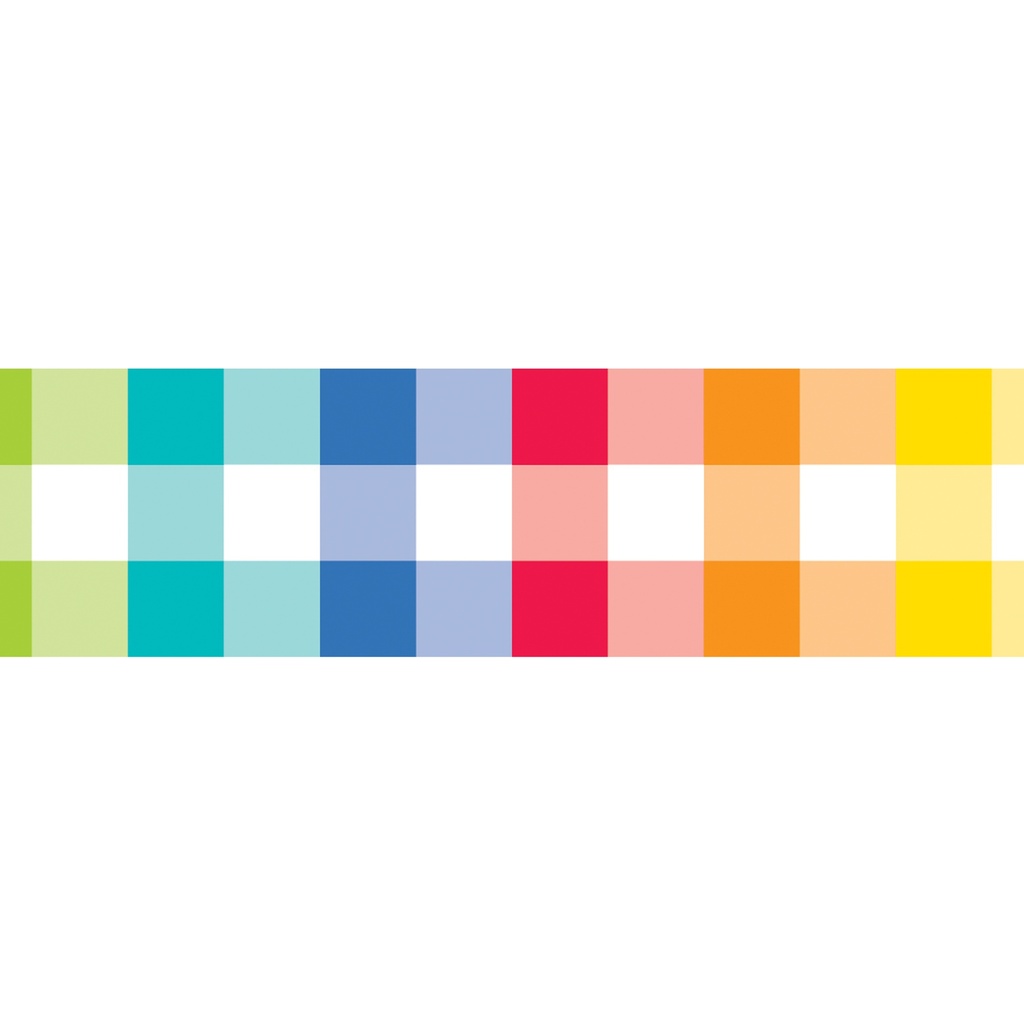 Core Decor Rainbow Buffalo Check EZ Border, 48 Feet