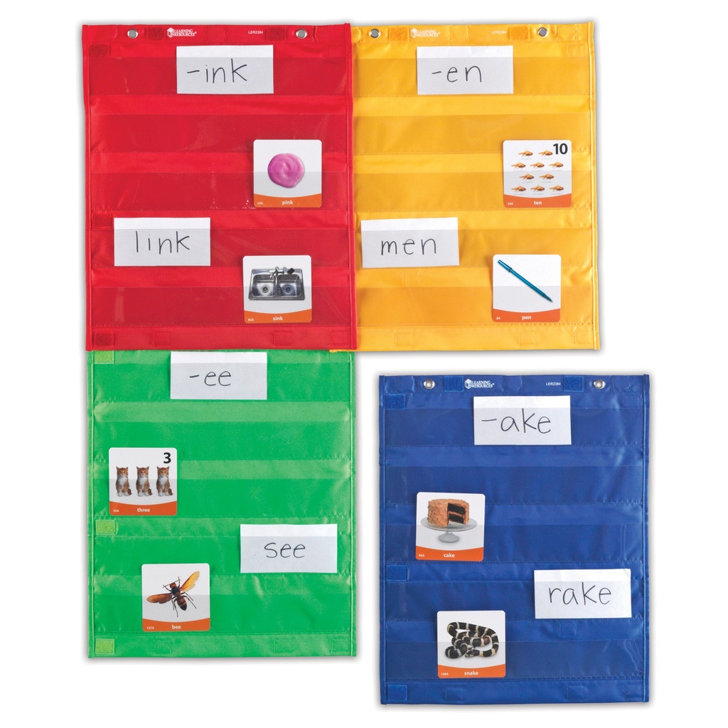 Magnetic Pocket Chart Squares, Set of 4, 14" W x 17" H Each