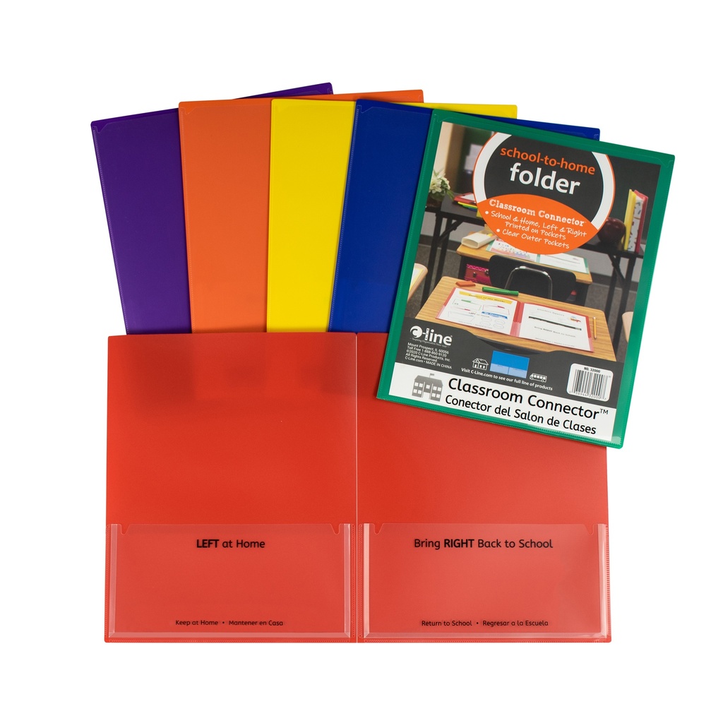 Classroom Connector™ School-To-Home Folders, Assorted Colors, Pack of 36