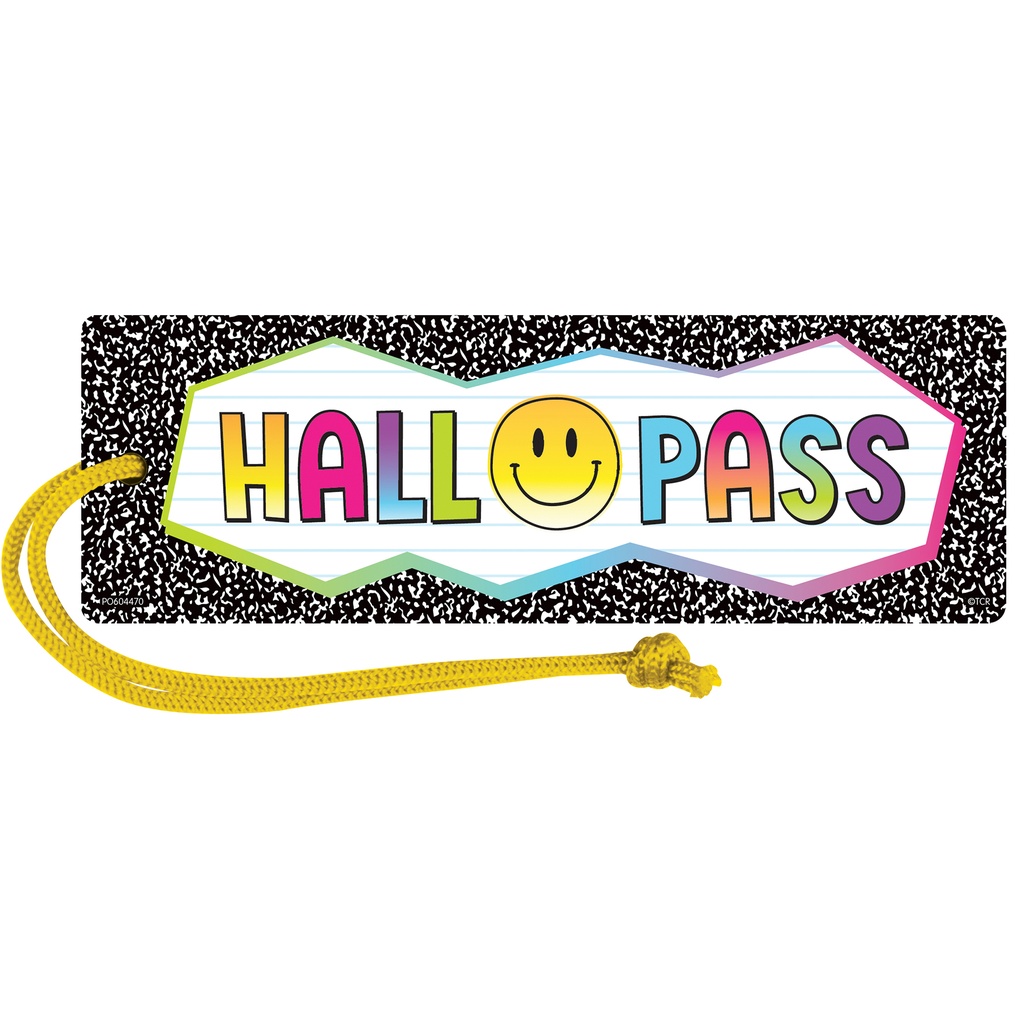 Teacher Created Resources® Brights 4Ever Magnetic Hall Pass — 6¾" × 2¼"