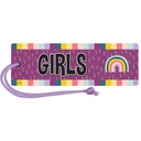 Teacher Created Resources® Oh Happy Day Magnetic Girls Pass — 6¾" × 2¼" Magnetic Hall Pass