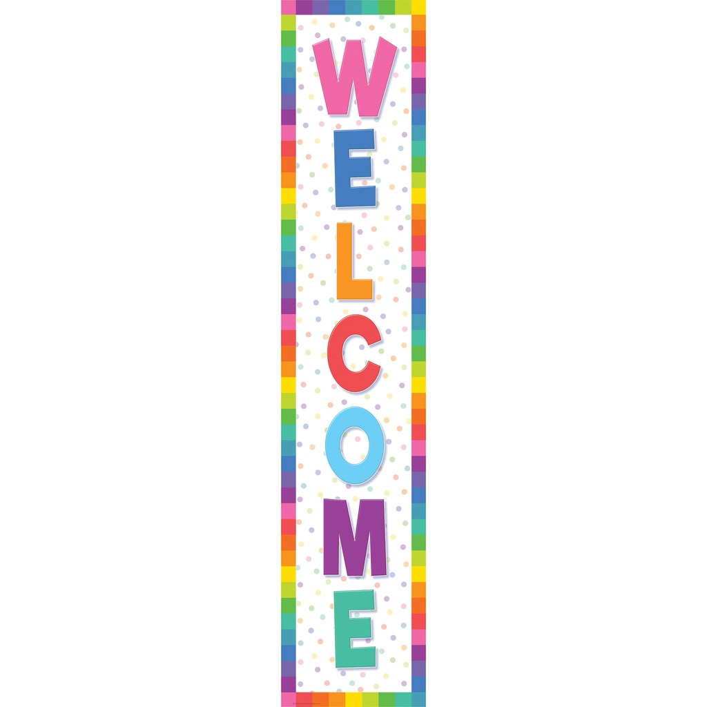 Colorful Welcome Banner, 8" x 39"