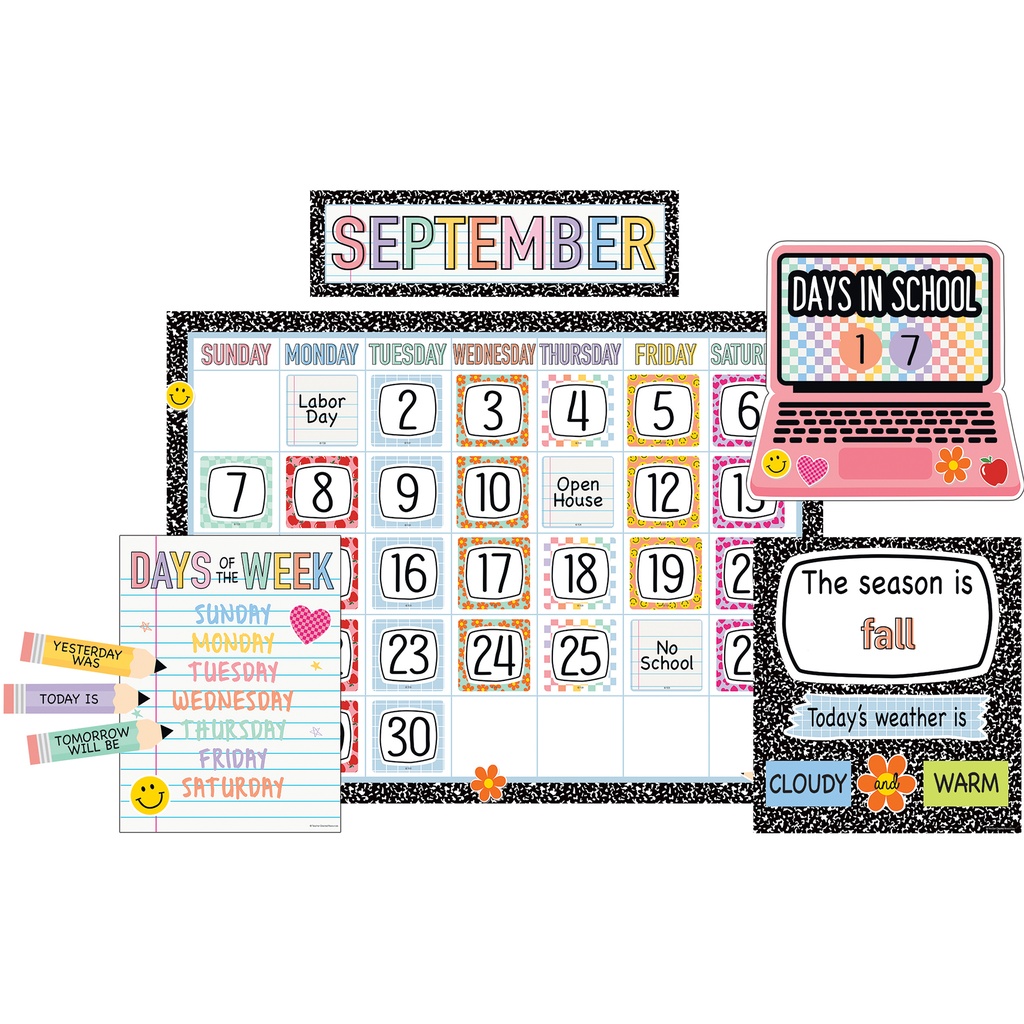 Teacher Created Resources® Cool for School Calendar Bulletin Board — Complete Calendar Set