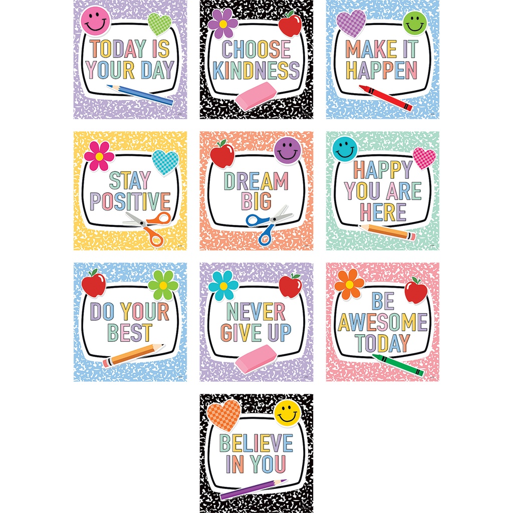 Teacher Created Resources® Cool for School Positive Sayings Accents — 30‑Pack