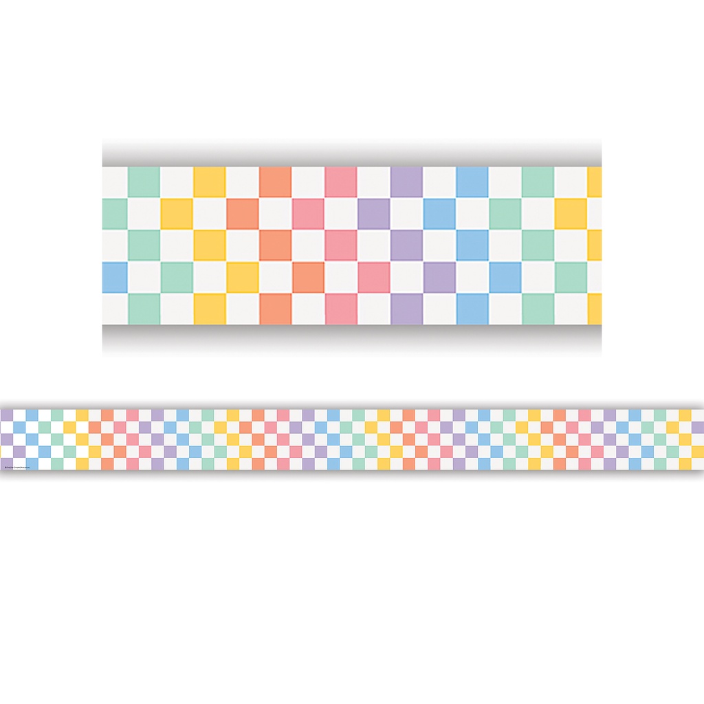 Teacher Created Resources® Cool for School Checkers Straight Border Trim — 35 Feet