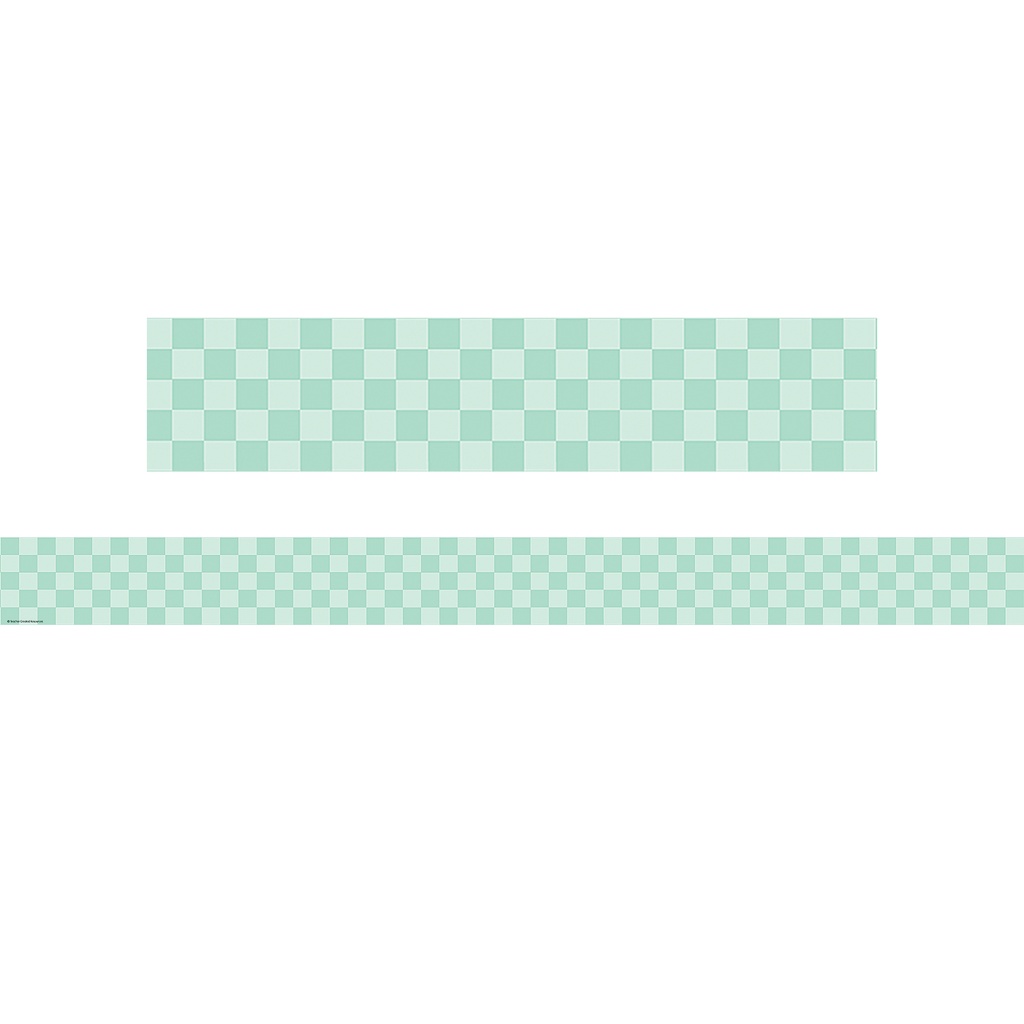 Teacher Created Resources® Cool for School Green Checkers Straight Border Trim — 35 Feet