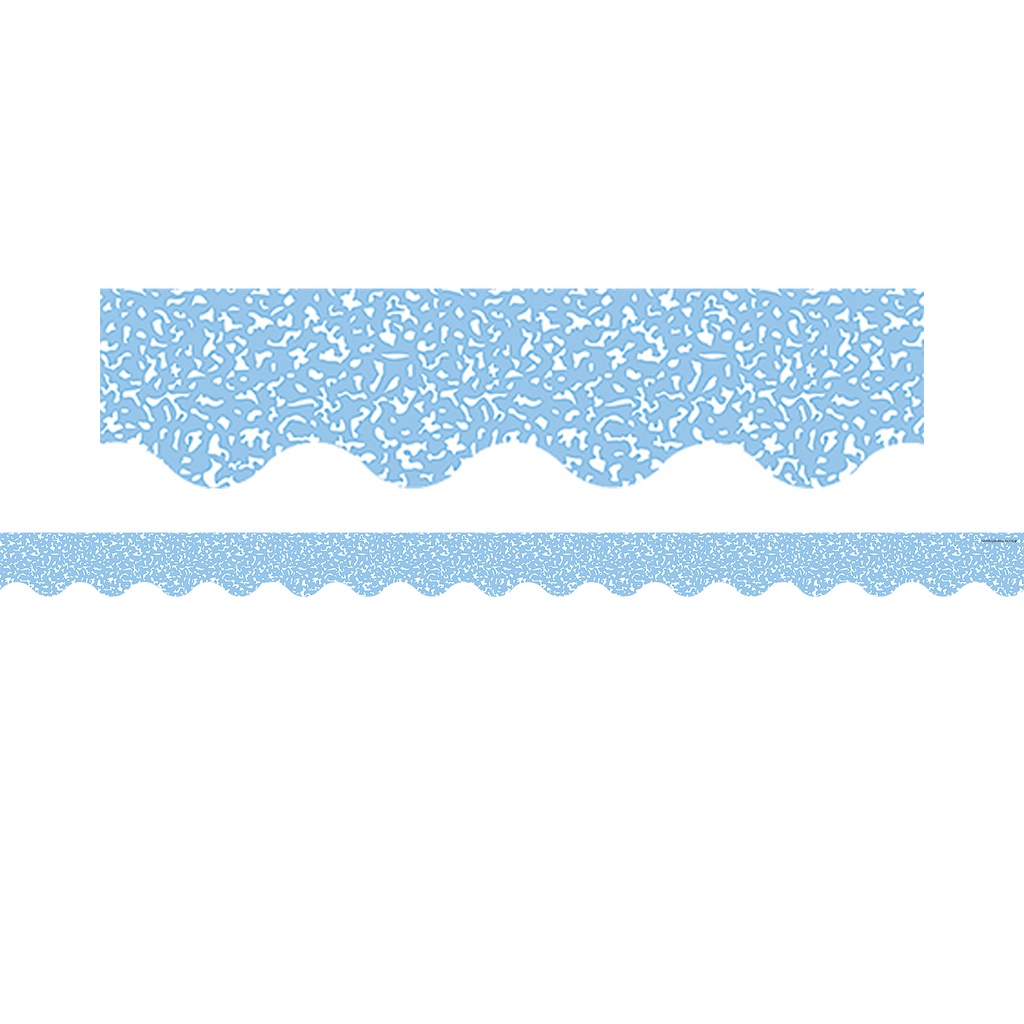 Teacher Created Resources® Composition Blue Scalloped Border Trim — 35 Feet