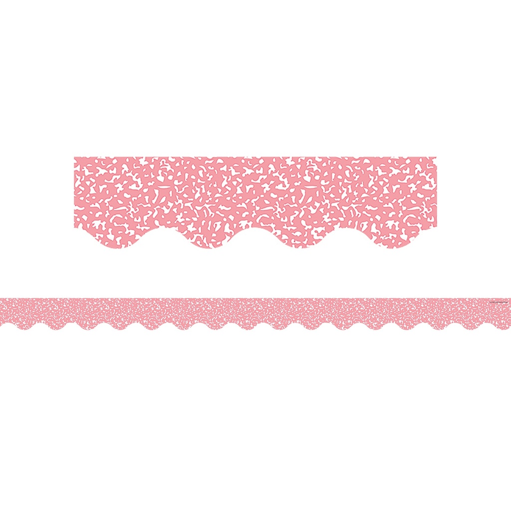Composition Pink Scalloped Border Trim