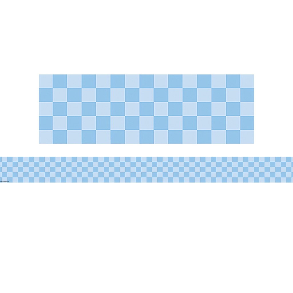 Teacher Created Resources® Cool for School Blue Checkers Straight Border Trim — 35 Feet
