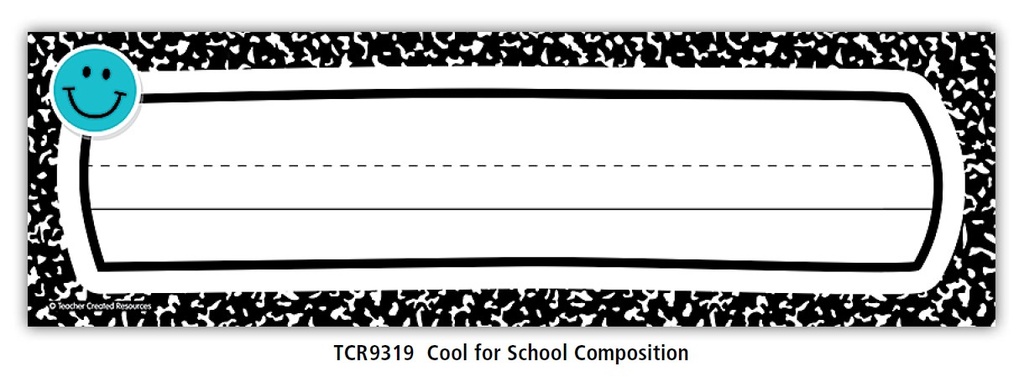Teacher Created Resources® Cool for School Composition Flat Name Plates — Pack of 36