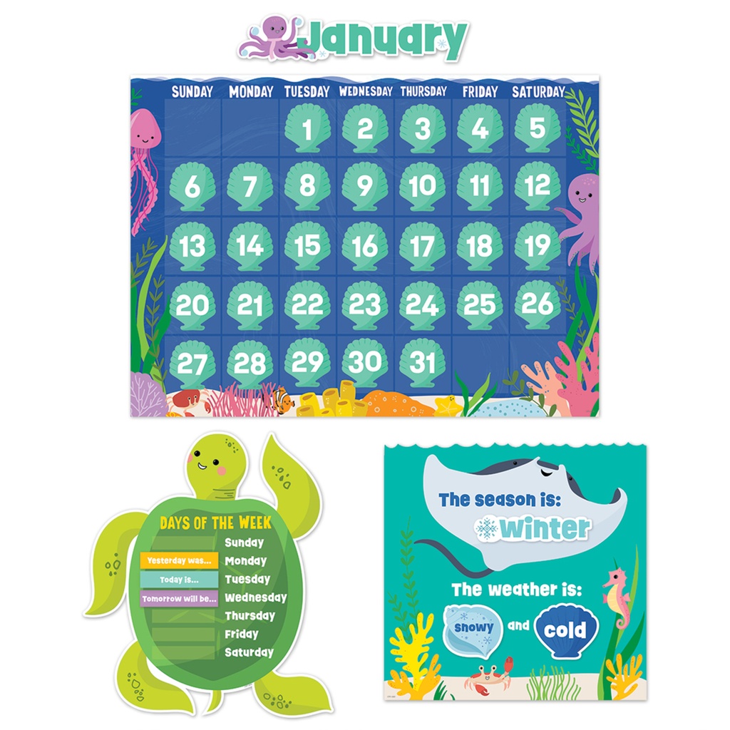 Sea Friends Calendar Set Bulletin Board