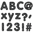 Core Decor Stars on Black Designer Letters
