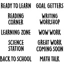 Core Decor School Time Punch-Out Phrases