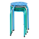 Contemporary Color 17 3/4" H Plastic Stacking Stools Set of 4