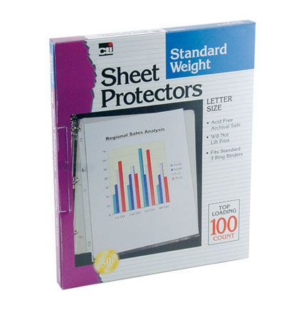 100ct Clear Sheet Protectors