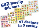 Teacher Created Resources® Fruit Pop Smelly Stickers Set, sizes vary (approx 2"" to 1/2""), 582 stickers