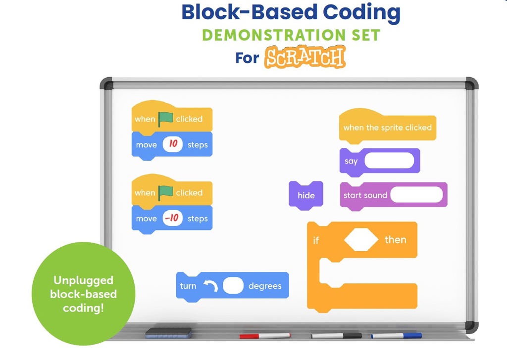 Block-Based Coding Magnetic Demonstration Set for Scratch