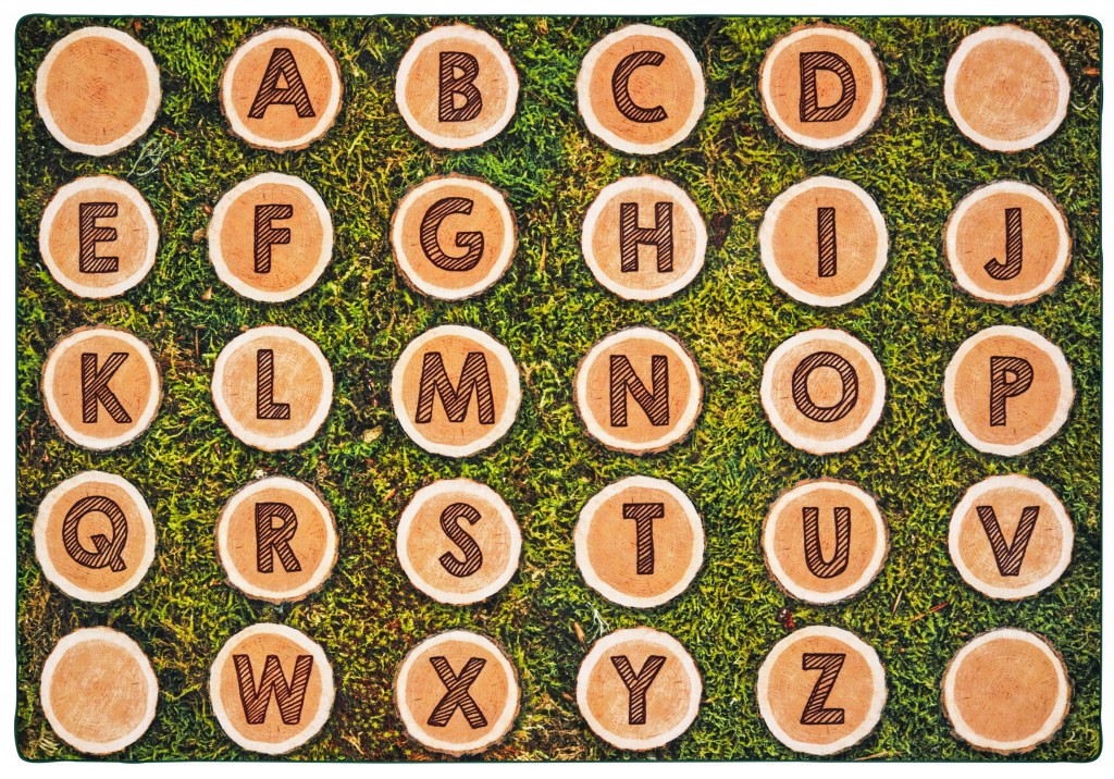 Alphabet Tree Rounds Rectangle Seating Rug