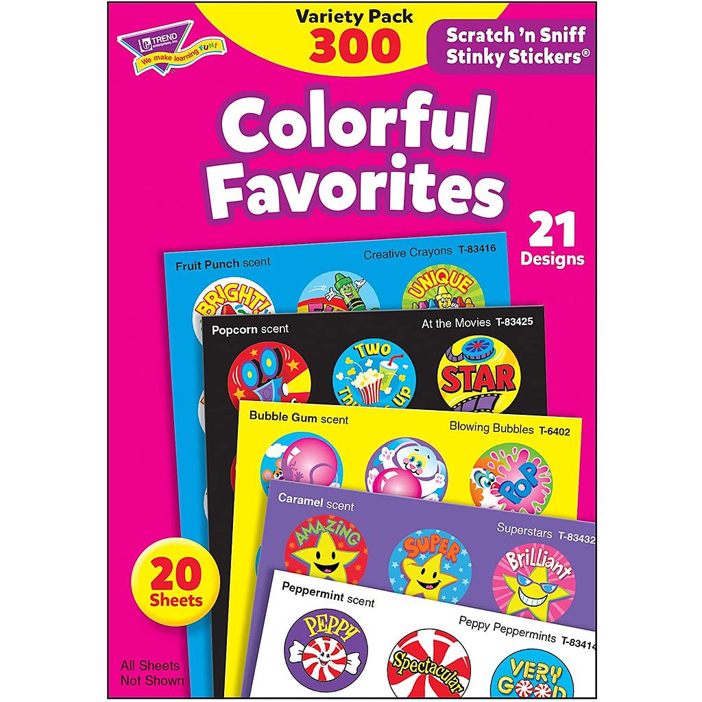 Colorful Favorites Stinky Stickers Variety Pack