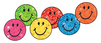 Colorful Smiles Chart Sized Stickers