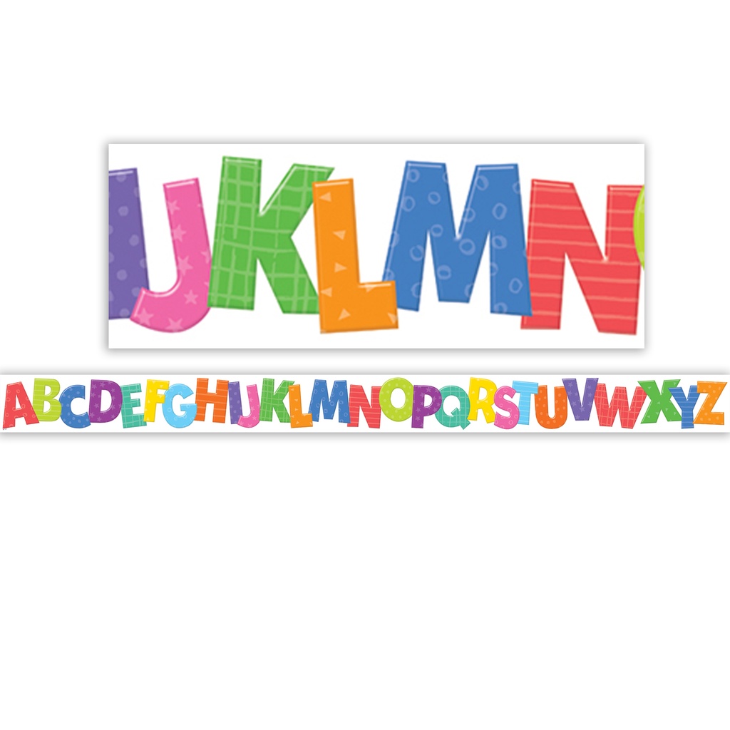 Colorful Alphabet Die-Cut Border Trim
