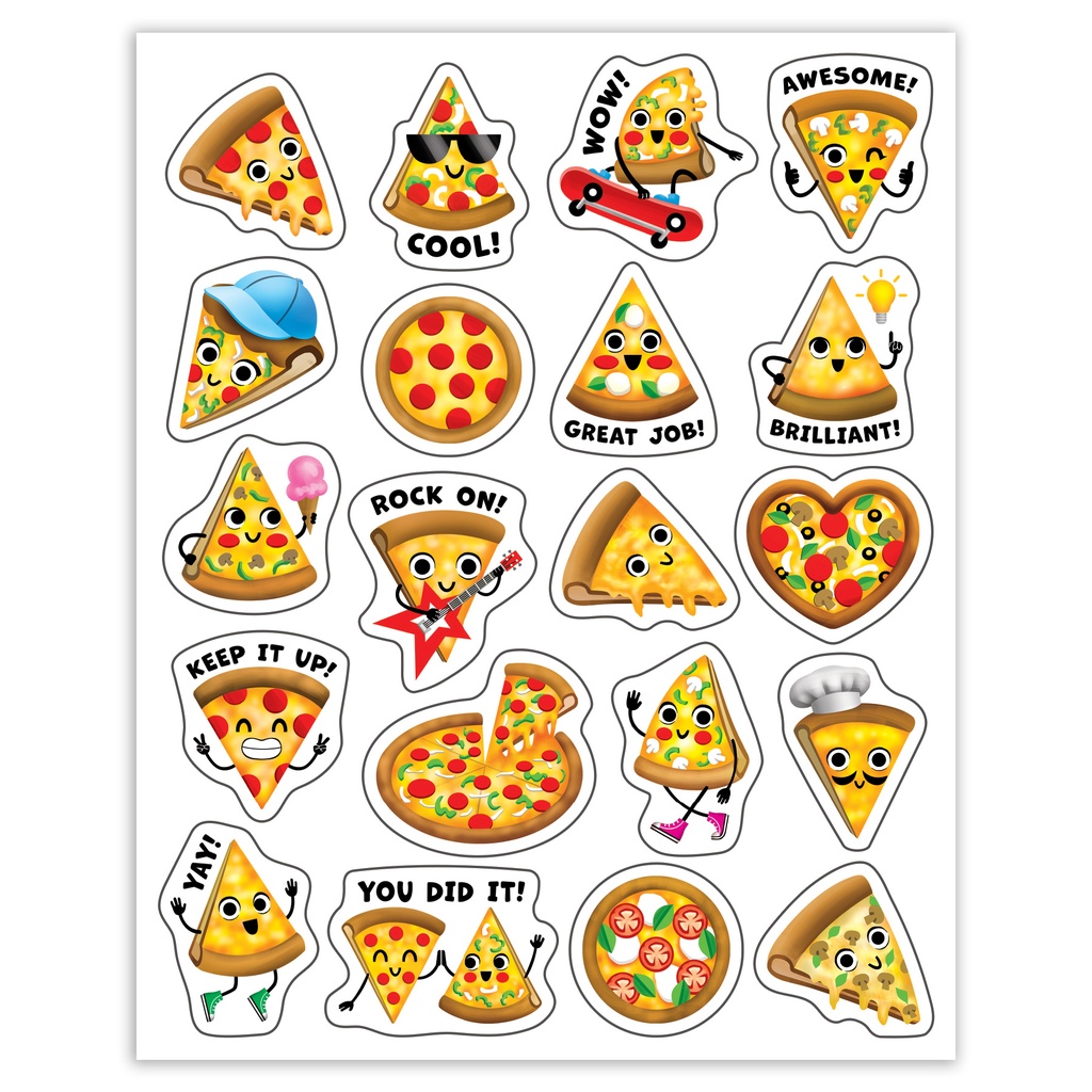 Teacher Created Resources® Pizza Smelly Stickers — Scratch‑and‑Sniff Reward Stickers (Pack of 120)