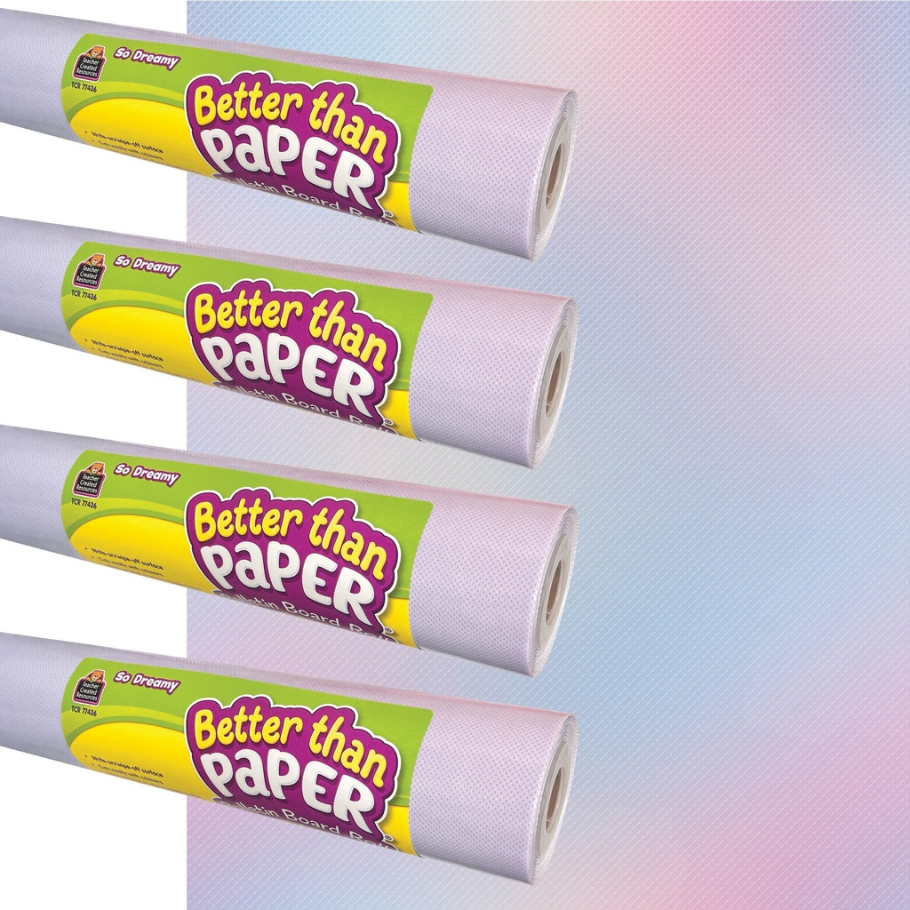 Teacher Created Resources® So Dreamy Better Than Paper Bulletin Board Roll 4-Pack, Reusable Bulletin Board Backdrop