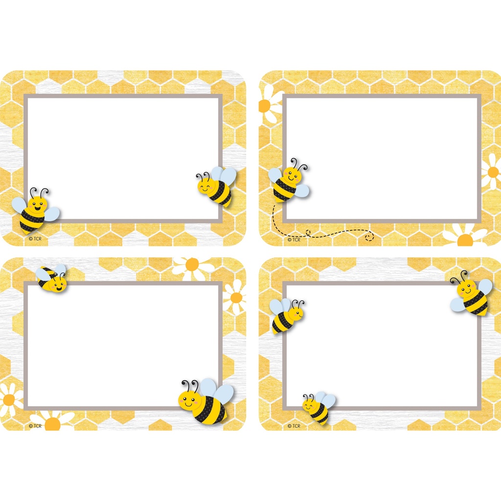Buzzing Bees Name Tags/Labels – Multi-Pack