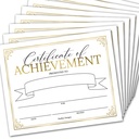 Elegant Gold Award Certificates of Achievement for Students, Set of 25