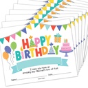 Colorful Happy Birthday Certificates For Students, Set of 25